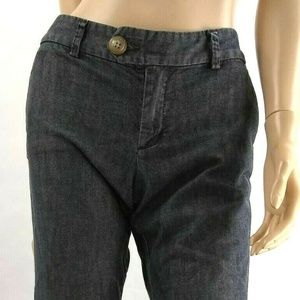 Gap Women's Dark Wash Button Waist Crop Pants 0